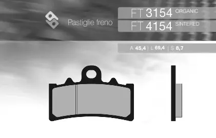 BRENTA brzdové destičky KH606 sintrované barva zlatá KTM DUKE 125/200/390 11-16 přední (FT 4154) (BRENTA brzdové destičky KH606 sintrované barva)