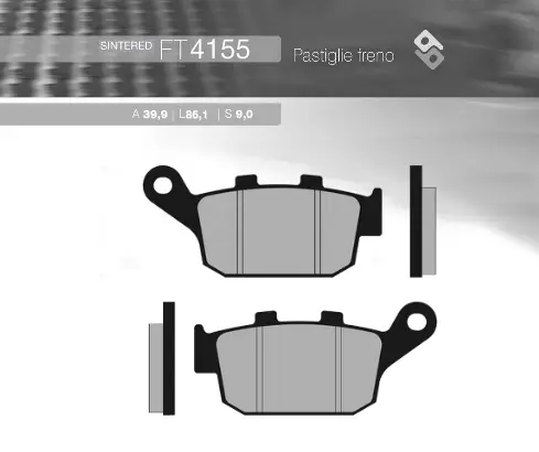 BRENTA brzdové destičky KH496 sintrované barva zlatá HONDA CB 500R/X 13-16, CB 650F 14-16, CBR 650/CTX 700 zadní (FT 4155) ( )