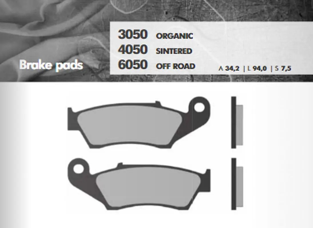 BRENTA brzdové destičky KH185 sintrované barva zlatá OFF ROAD CR/CRF/KX/KXF/RM/RMZ/YZ/YZF přední (FT 6050) (BRENTA brzdové destičky KH185 sintrované)