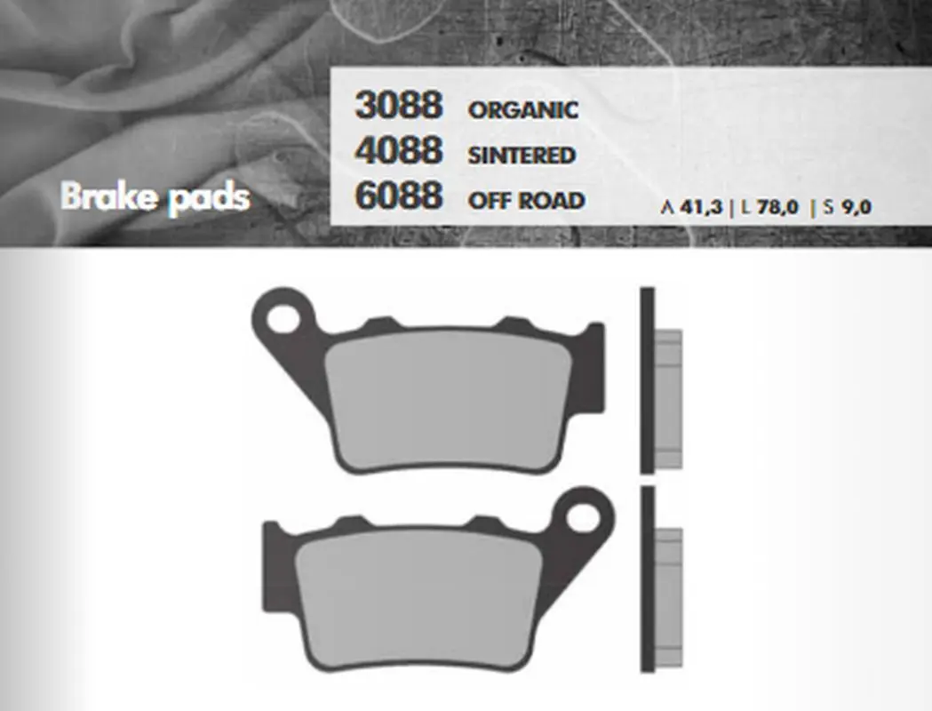 BRENTA brzdové destičky KH208 / KH213 sintrované barva zlatá OFF ROAD zadní třmeny BREMBO (FT 6088) (BRENTA brzdové destičky KH208 / KH213 sintrované)