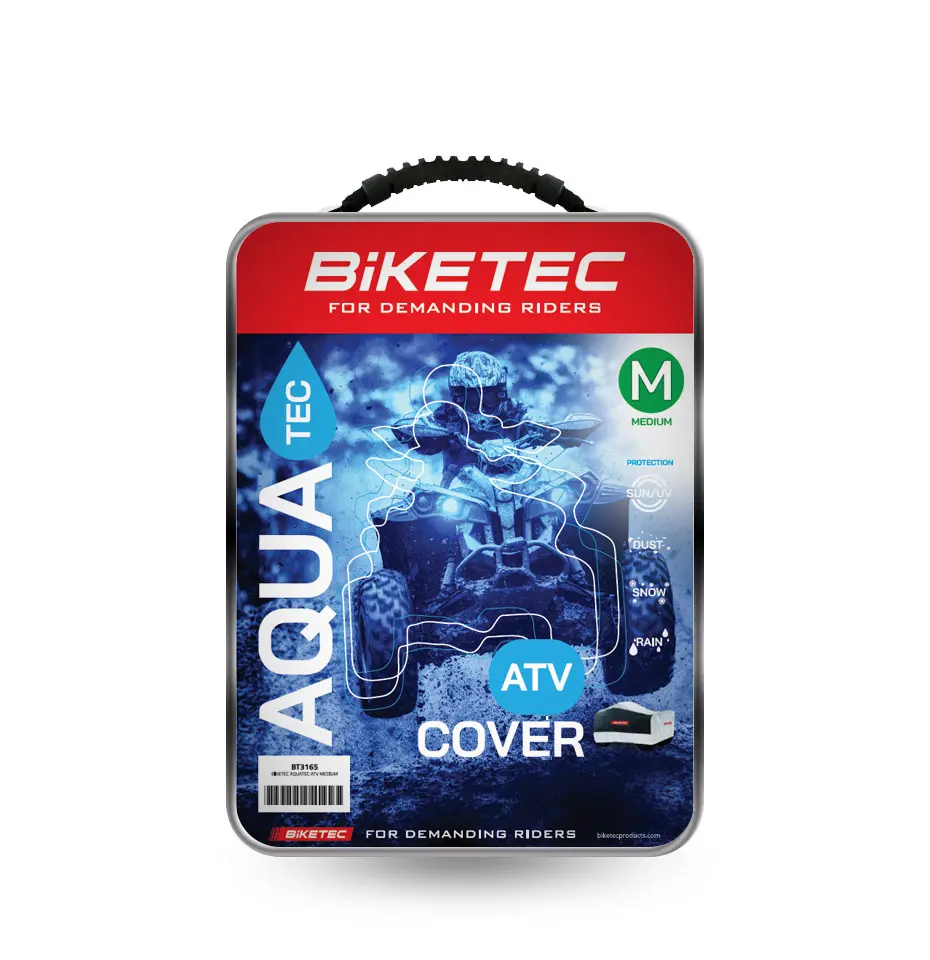 BIKETEC voděodolná plachta AQUATEC na čtyřkolku barva černá/šedá rozměr M (BIKETEC voděodolná plachta AQUATEC na čtyřkolku barva černá/šedá rozměr M)