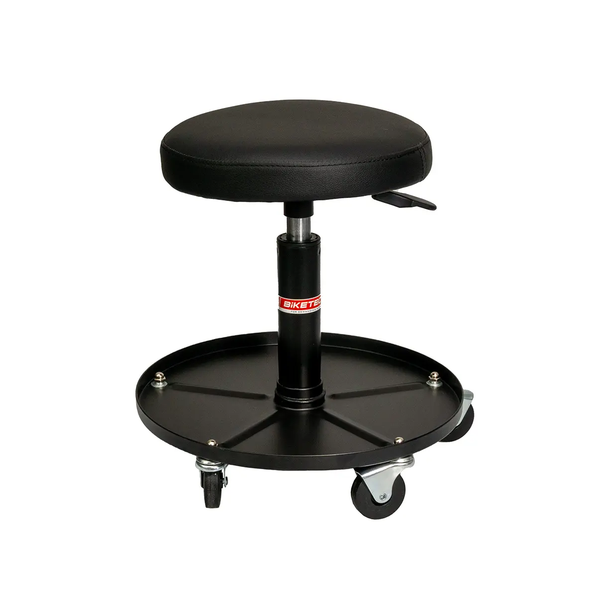 BIKETEC PRO dílenská židle s pneumatickým zdvihem a zásobníkem na díly (WORKSHOP AIR SEAT) barva černá ( )