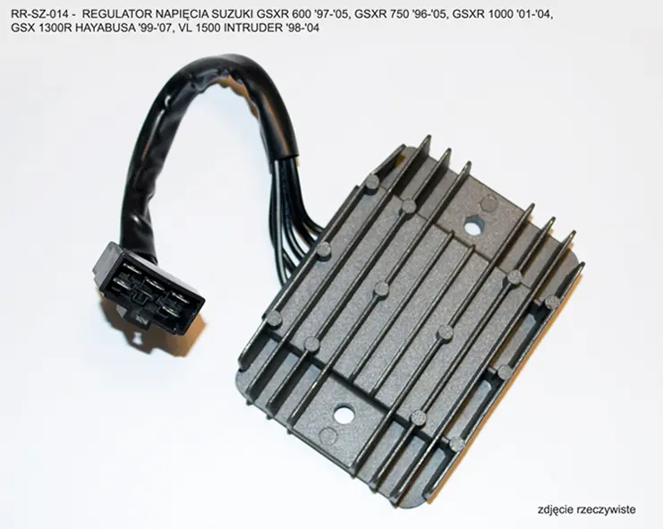 GZ regulátor napětí SUZUKI GSXR 600 97-05, GSXR 750 96-05, GSXR 1000 01-04, GSX 1300R HAYABUSA 99-07, VL 1500 INTRUDER 98-04 (větší) (GZ regulátor)