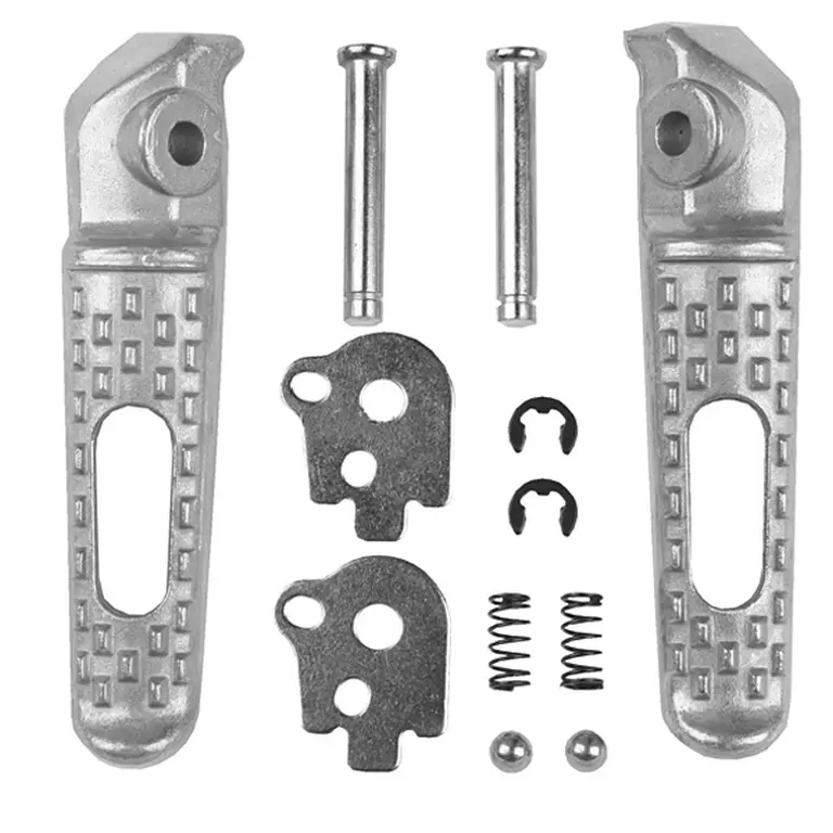BIKETEC PARTS sada stupaček pasažéra kompletní s upevněním HONDA CBR 600RR / CBR 1000RR 03-14 barva stříbrná (BIKETEC PARTS sada stupaček pasažéra)