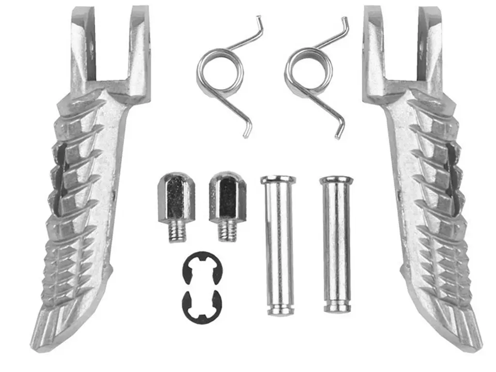 BIKETEC PARTS sada stupaček kompletní s upevněním SUZUKI GSXR 600/750/1000 01-14 barva stříbrná (BIKETEC PARTS sada stupaček kompletní s upevněním)