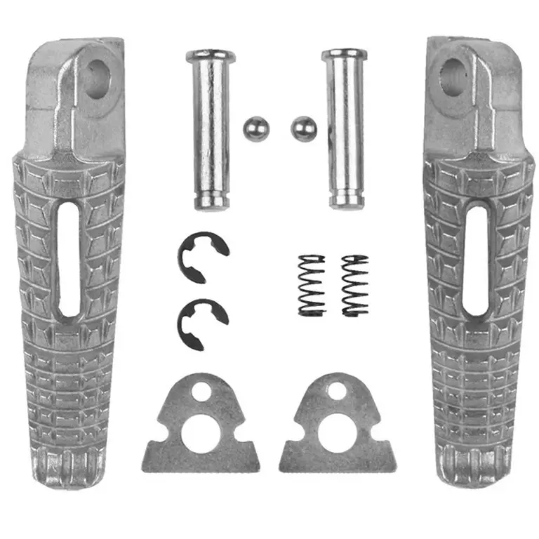 BIKETEC PARTS sada stupaček pasažéra kompletní s upevněním SUZUKI GSXR 600/750 06-14, GSXR 1000 05-14, B-KING 08-13 barva stříbrná (BIKETEC PARTS)