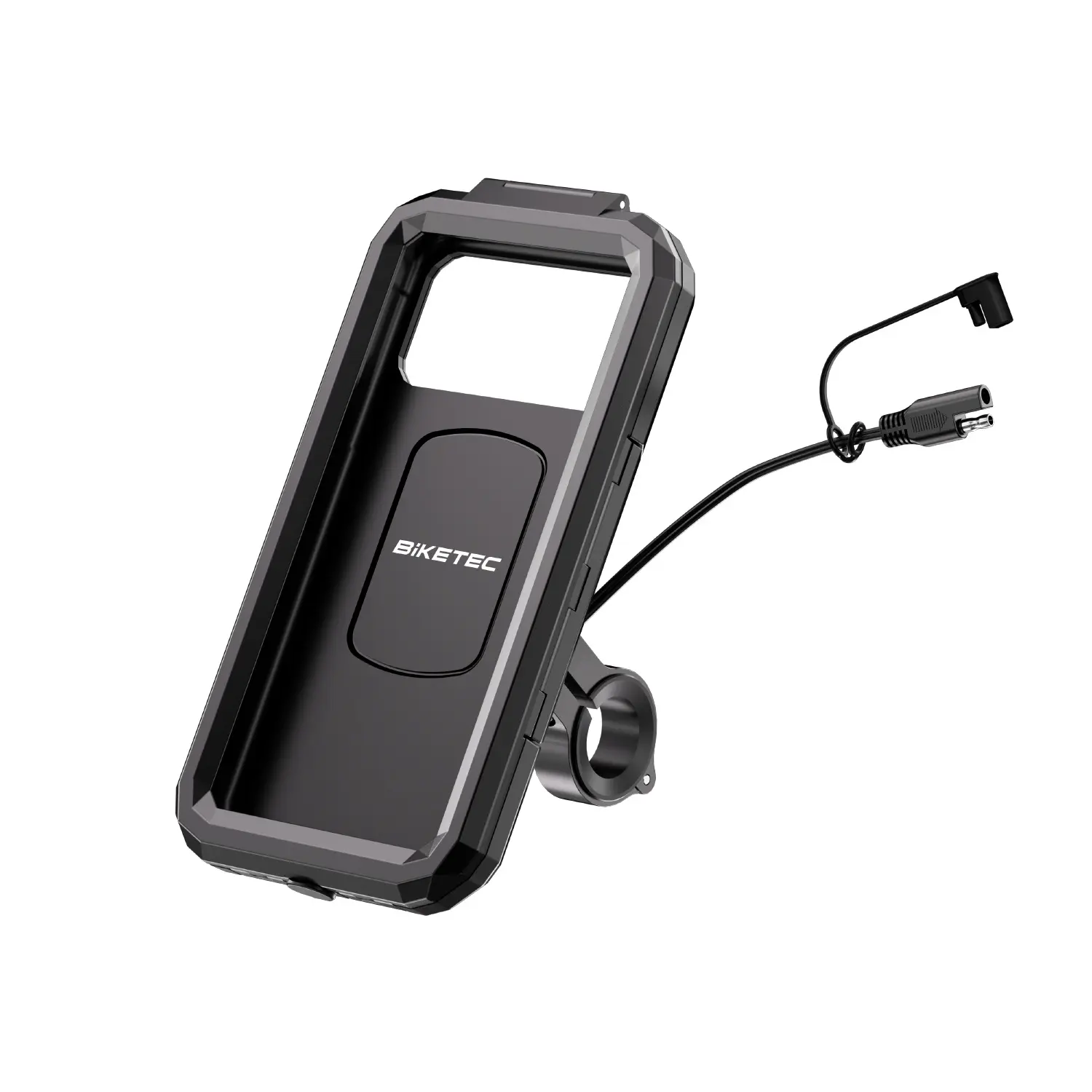 BIKETEC PRO pouzdro vodotěsné s držákem na telefon DUAL s indukční nabíječkou i USB-C montované na řídítka nebo zrcátko (EL) ( )