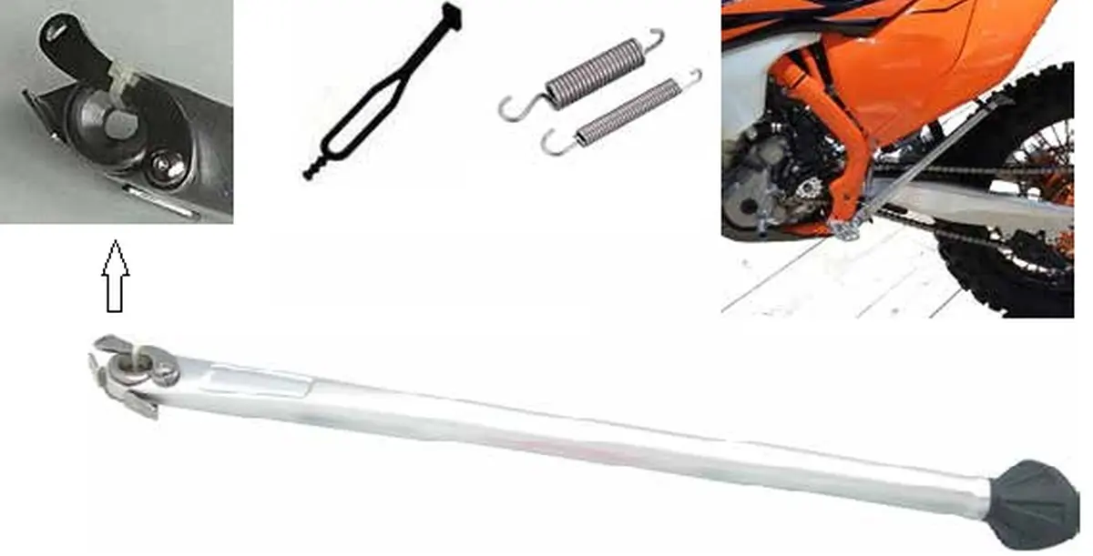 BUZZETTI boční stojan KTM EXC/EXCF 17-20, HUSQVARNA FE/FX/TE 17-20 barva stříbrná (hliníková) (79003023044) (BUZZETTI boční stojan KTM EXC/EXCF)
