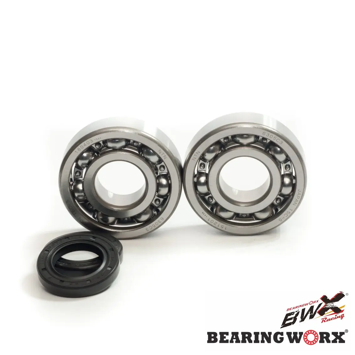 BEARING WORX ložiska klikové hřídele s těsněním KAWASAKI KDX 200 91-06, KDX 220 97-05 (NTN) vyrobeno v Japonsku (24-1045) (BEARING WORX ložiska)