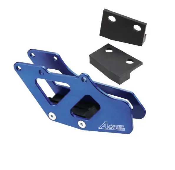 ACCEL vodítko řetězu kompletní YAMAHA YZ 97-07, YZF 98-06, SUZUKI RMZ250 07-16, RMZ450 05-16 barva modrá (ACCEL vodítko řetězu kompletní YAMAHA YZ)