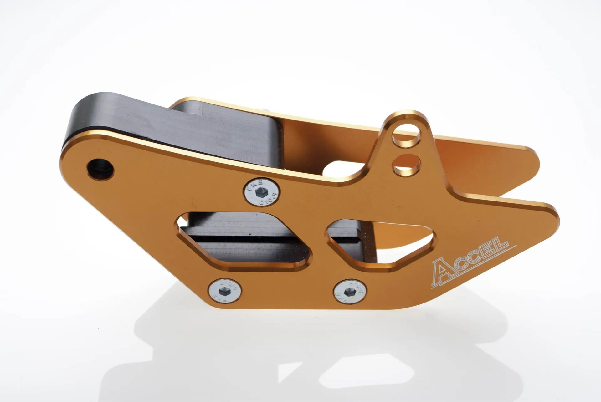 ACCEL vodítko řetězu komplet KTM SX/SXF 08-18 barva oranžová - AKCE (ACCEL vodítko řetězu komplet KTM SX/SXF 08-18 barva oranžová - AKCE)