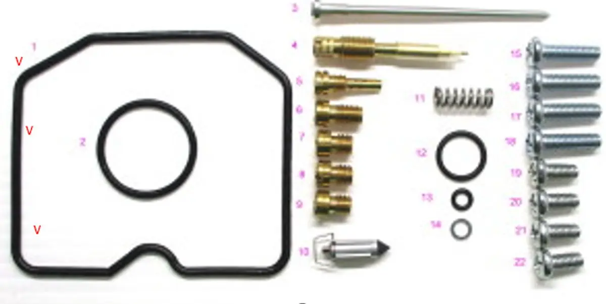 BEARING WORX sada na opravu karburátoru KAWASAKI KLF 300C BAYOU 97-05 (26-1392) ( )