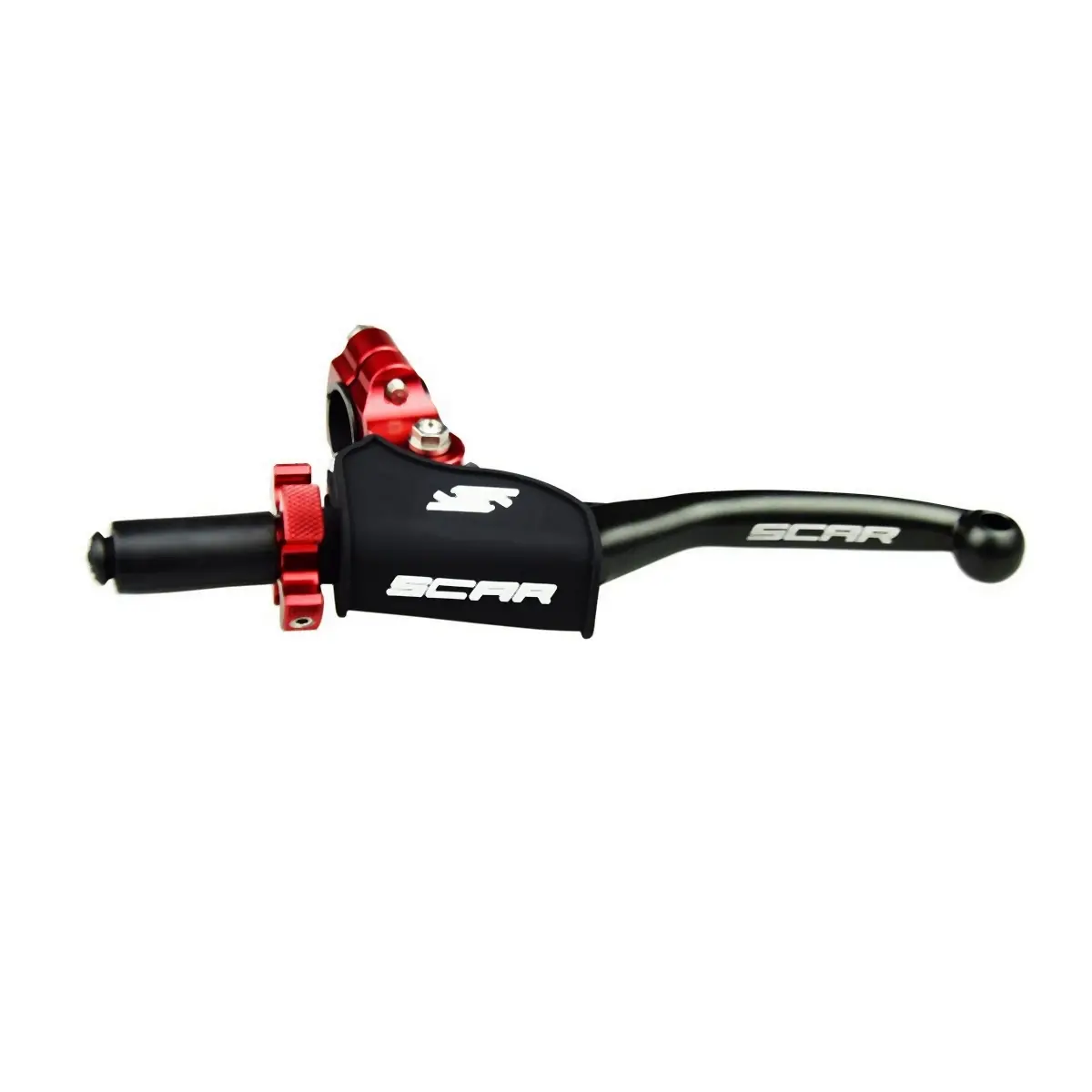 SCAR RACING spojková páčka s upevněním kompletní barva černá/červená (SCAR RACING spojková páčka s upevněním kompletní barva černá/červená)