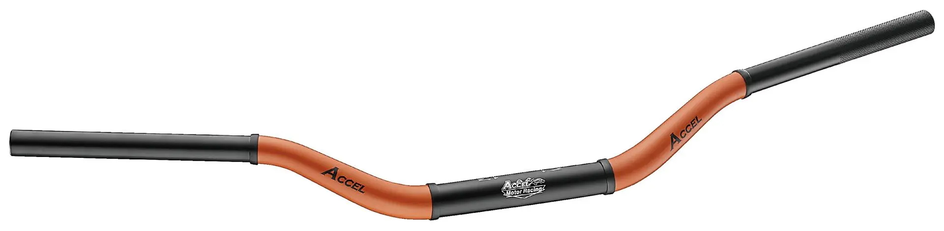 ACCEL řidítka hliníková 28,6 mm TAPER MX vzor YAMAHA YZ vysoká (7075-T6) ergal dvoubarevná oranžová+černá (šířka 803mm, výška 92mm) (ACCEL řidítka)