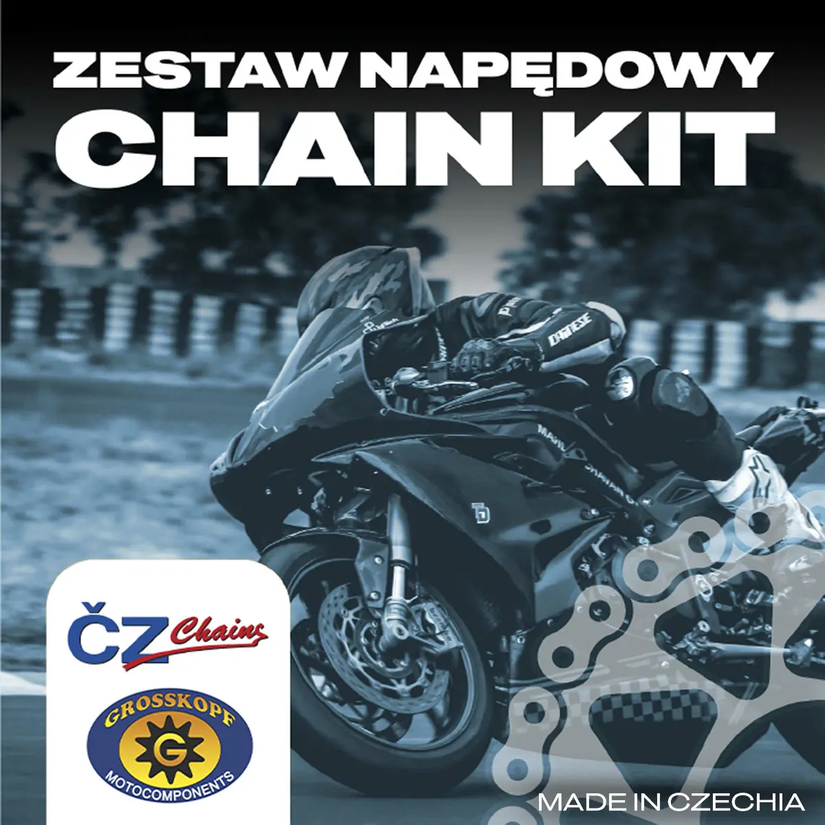 CZ sada pohonu kompletní KTM '90-'26, HUSQVARNA '14-'26, GAS GAS '21-'26, HUSABERG '11-'14 (POZOR! ŘETĚZ MŮŽE VYŽADOVAT ZKRÁCENÍ)