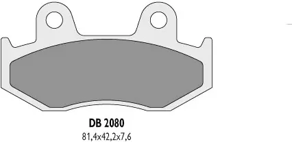 DELTA BRAKING brzdové destičky KH92, KH323 - nahrazuje DB2080MX-D a DB2080QD-D (DELTA BRAKING brzdové destičky KH92, KH323 - nahrazuje DB2080MX-D a)