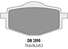 DELTA BRAKING brzdové destičky KH101 zadní - nahrazuje DB2090MX-D a DB2090QD-D (DELTA BRAKING brzdové destičky KH101 zadní - nahrazuje DB2090MX-D a)