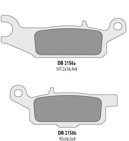 DELTA BRAKING brzdové destičky KH444 YAMAHA YFM 550 GRIZZLY 11-14, YFM 700 GRIZZLY 07-18 pravý přední - nahrazuje DB2156MX-D a DB2156QD-D (DELTA)