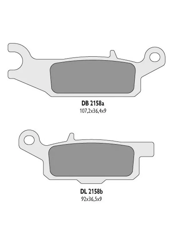 DELTA BRAKING brzdové destičky KH446 YAMAHA YFM 550 GRIZZLY 11-14, YFM 700 GRIZZLY 07-18 pravý zadní - nahrazuje DB2158MX-D a DB2158QD-D (DELTA)