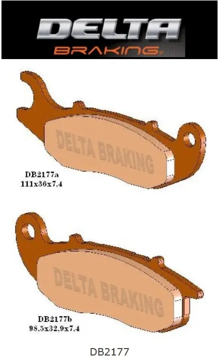DELTA BRAKING brzdové destičky KH465 HONDA CRF 230/250L, AJP PR7 přední - nahrazuje DB2177MX-D a DB2177QD-D (DELTA BRAKING brzdové destičky KH465)