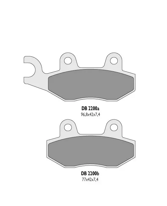 DELTA BRAKING brzdové destičky KH135 / KH214 přední - nahrazuje DB2200MX-D a DB2200QD-D (DELTA BRAKING brzdové destičky KH135 / KH214 přední -)