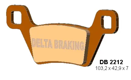 DELTA BRAKING brzdové destičky KH600 KYMCO MXU - nahrazuje DB2212MX-D a DB2212QD-D (DELTA BRAKING brzdové destičky KH600 KYMCO MXU - nahrazuje)