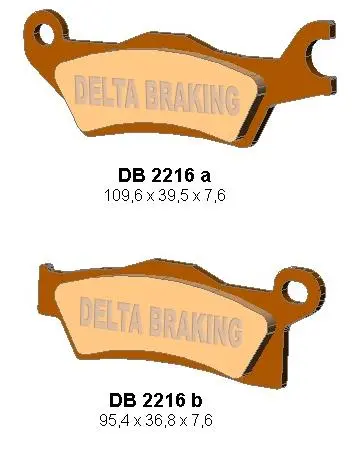 DELTA BRAKING brzdové destičky KH618 CAN-AM OUTLANDER 800/1000 12, RENEGADE 1000 12 levý přední - nahrazuje DB2216MX-D a DB2216QD-D (DELTA BRAKING)