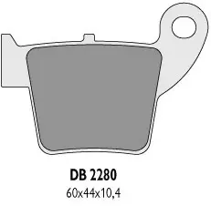 DELTA BRAKING brzdové destičky KH346 HONDA CR/CRF 02-16 zadní - nahrazuje DB2280MX-D a DB2280QD-D (DELTA BRAKING brzdové destičky KH346 HONDA CR/CRF)