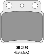 DELTA BRAKING brzdové destičky KH137 LTZ400 / LTR450 zadní - nahrazuje DB2470MX-D a DB2470QD-D (DELTA BRAKING brzdové destičky KH137 LTZ400 / LTR450)