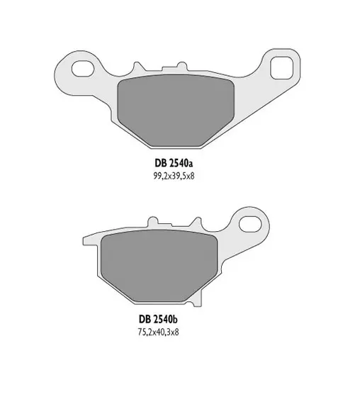 DELTA BRAKING brzdové destičky KH401 SUZUKI RM 85 zadní - nahrazuje DB2540MX-N a DB2540QD-N (DELTA BRAKING brzdové destičky KH401 SUZUKI RM 85 zadní)
