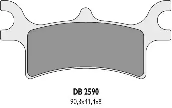 DELTA BRAKING brzdové destičky KH314 POLARIS zadní - nahrazuje DB2590MX-D a DB2590QD-D (DELTA BRAKING brzdové destičky KH314 POLARIS zadní -)
