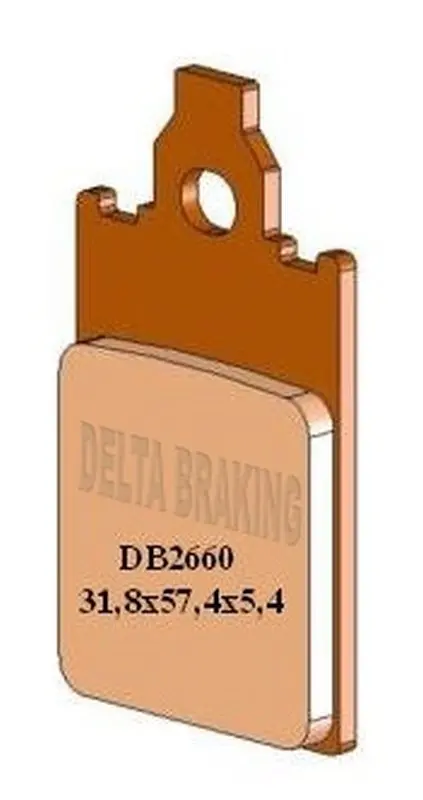 DELTA BRAKING brzdové destičky KH116 přední APRILIA AF-1 50 86-92, YAMAHA DT 50R 97-01, PIAGGIO FREE 50 95-01, BETA TEMPO 50 94-97, MALAGUTI F12 50