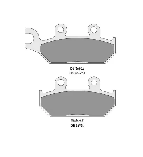 DELTA BRAKING brzdové destičky KH172 přední YAMAHA XT600 92-03, XT660 91-98 - nahrazuje DB2690MX-D a DB2690QD-D (DELTA BRAKING brzdové destičky KH172)