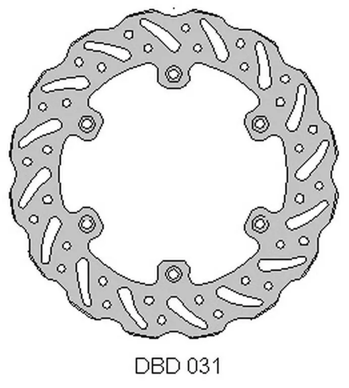 DELTA BRAKING brzdový kotouč zadní YAMAHA WR 125 92-00, YZ 125 90-00,WR/YZ 250 90-00, WRF/YZF 400/426 98-00, WAVE (220X115X4mm) (6X6,5mm) (NG422)