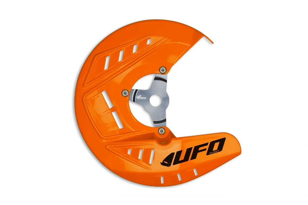 UFO kryt brzdového kotouče KTM SX 125/150/250, EXC 125/200/250/300, SX-F/EXC-F 250/350/450 10-14, EXC-F 500 11-14, barva oranžová - nahrazuje