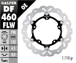 GALFER brzdový kotouč přední YAMAHA MT-03 16-, YZF R3/R25 15- (298mm) plovoucí WAVE (GALFER brzdový kotouč přední YAMAHA MT-03 16-, YZF R3/R25 15-)