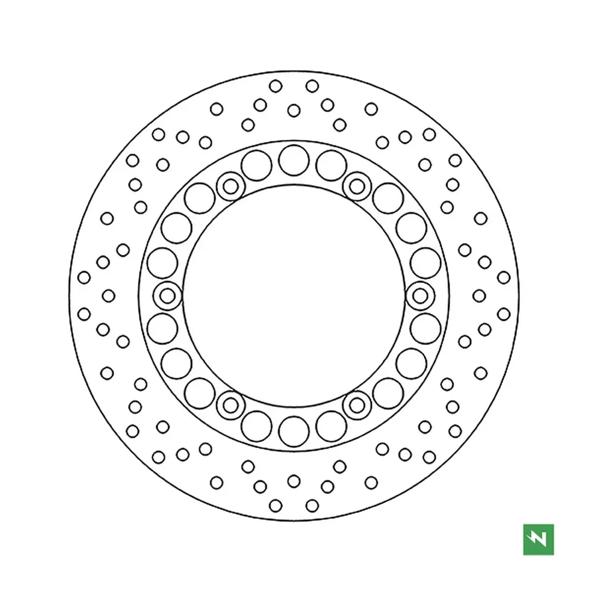 NEWFREN přední/zadní brzdový kotouč YAMAHA SR 125 96-03; SRX 600 86-95; XJ 600 83-91; XJ 900 83-94; zadní YAMAHA TDM 900 11-14; XJ 900 85-03; FZR 1000