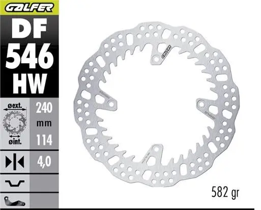GALFER brzdový kotouč zadní DUCATI DESMO 450MX 24-26 (240X114X4mm) SHARK ENDURO MX (GALFER brzdový kotouč zadní DUCATI DESMO 450MX 24-26)