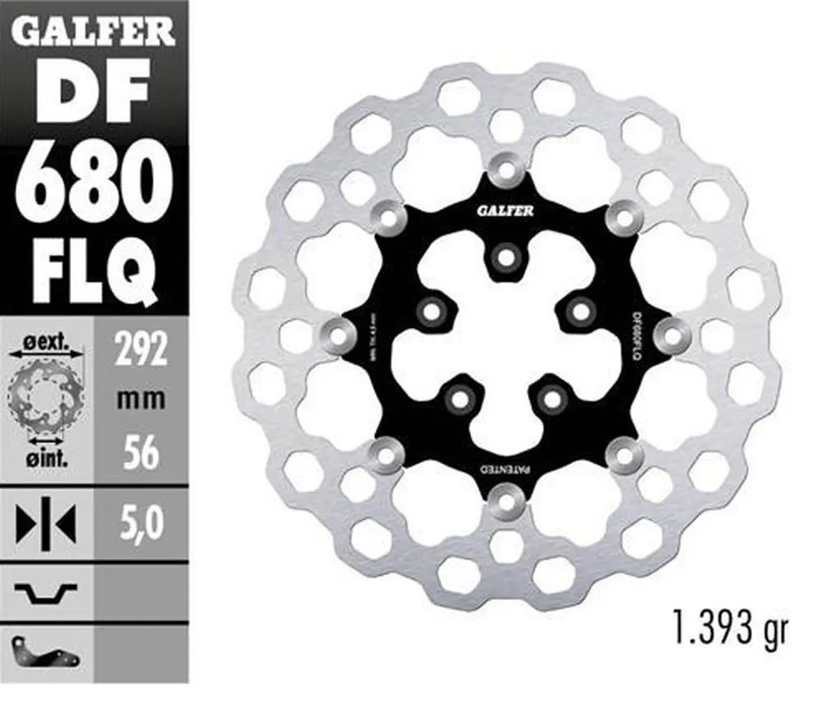 GALFER brzdový kotouč plovoucí přední HARLEY-DAVIDSON (292X56X5) CUBIQ ( )