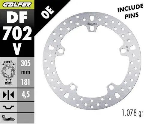 GALFER přední brzdový kotouč BMW R 850/1100/1150/1200 (305X181X4,8) (NG1044) (GALFER přední brzdový kotouč BMW R 850/1100/1150/1200 (305X181X4,8))