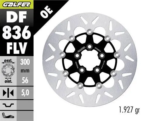 GALFER brzdový kotouč zadní HARLEY-DAVIDSON (300X56X5) plovoucí (GALFER brzdový kotouč zadní HARLEY-DAVIDSON (300X56X5) plovoucí)
