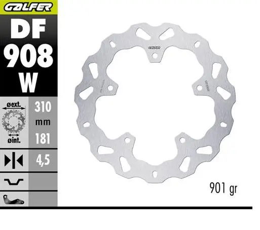 GALFER brzdový kotouč zadní BMW R 1300GS ADVENTURE 23-25 (WAVE DISC) (310X181X4.5mm) ( )