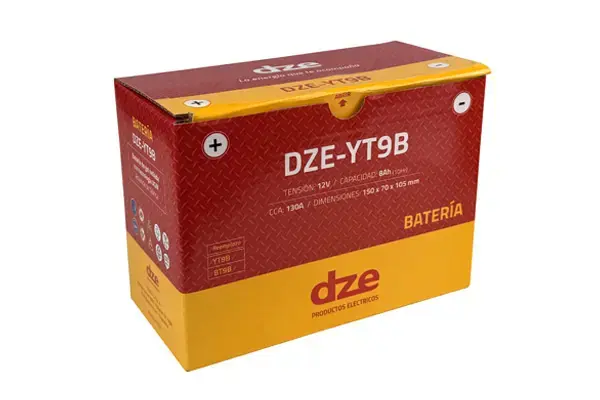 DZE gelová baterie YT9B 12V 8AH 130A 150X70X105 bezúdržbová - naplněná (12) (DZE gelová baterie YT9B 12V 8AH 130A 150X70X105 bezúdržbová - naplněná)