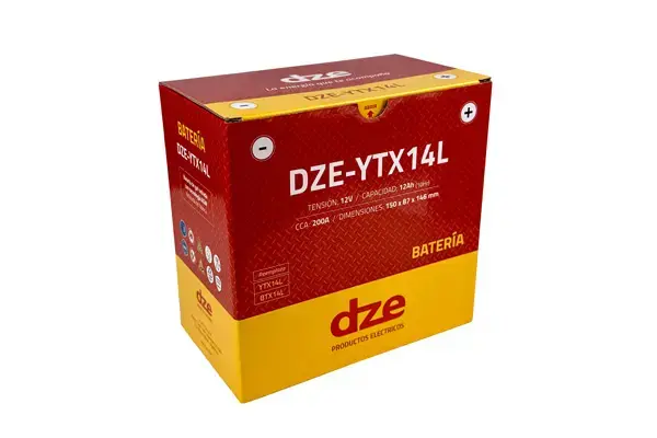 DZE gelová baterie YTX14L 12V 12AH 200A 150X87X146 bezúdržbová - naplněná (12) ( )