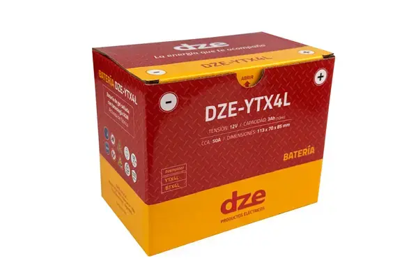 DZE gelová baterie YTX4L 12V 3AH 50A 113X70X85 bezúdržbová - naplněná (12) ( )