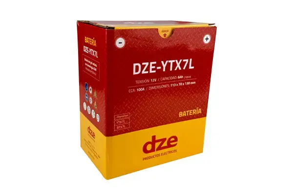 DZE gelová baterie YTX7L 12V 6AH 100A 113X70X130 bezúdržbová - naplněná (12) ( )