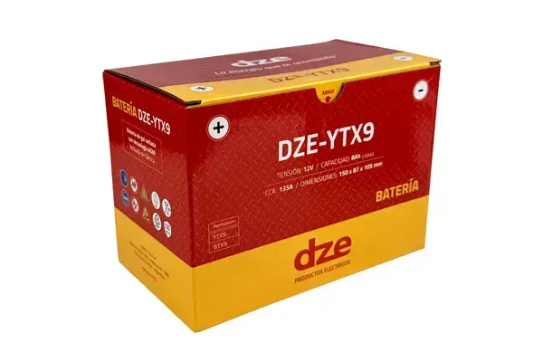 DZE gelová baterie YTX9 12V 9AH 135A 150X87X105 bezúdržbová - naplněná (12) ( )