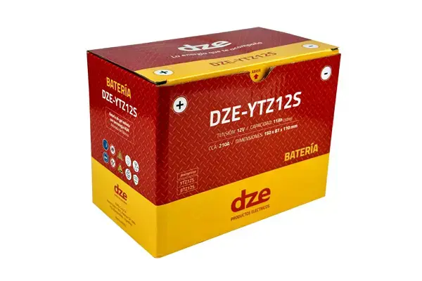 DZE gelová baterie YTZ12S 12V 8.6AH 190A 150X87X110 bezúdržbová - naplněná (12) (DZE gelová baterie YTZ12S 12V 8.6AH 190A 150X87X110 bezúdržbová -)