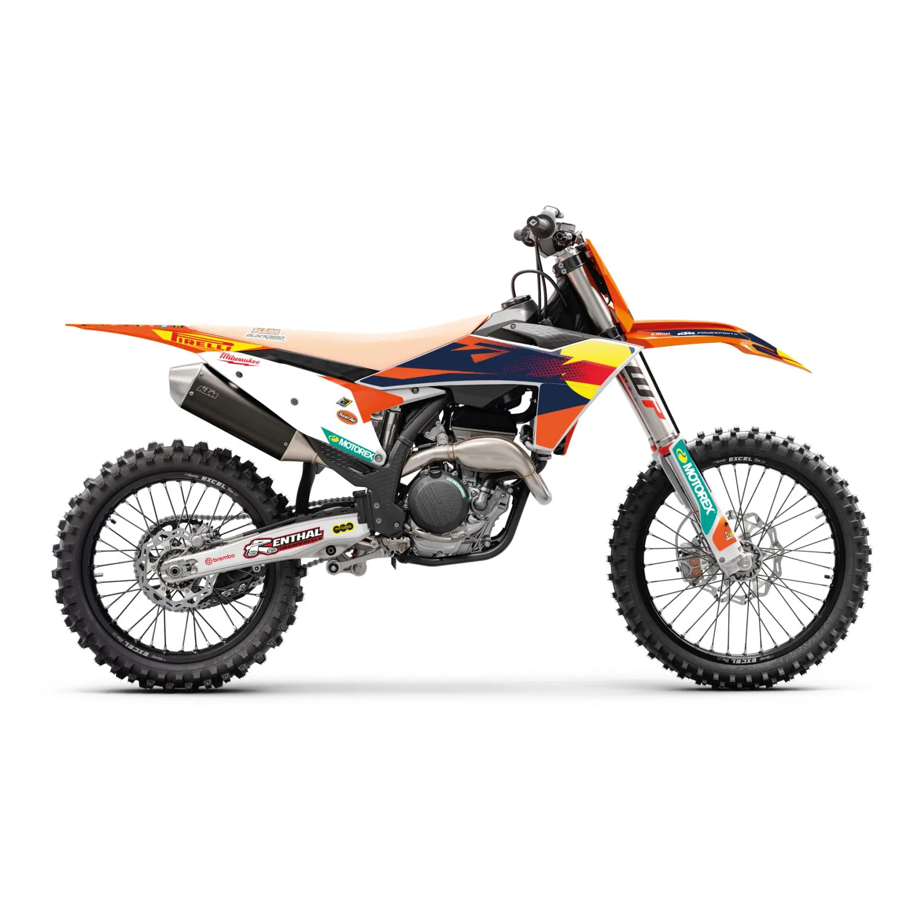 BLACKBIRD sada samolepek (dýhy) KTM SX/SX-F 23-24, EXC/EXC-F 24-25 REPLICA KTM FACTORY MXGP KTM barva oranžová ( )