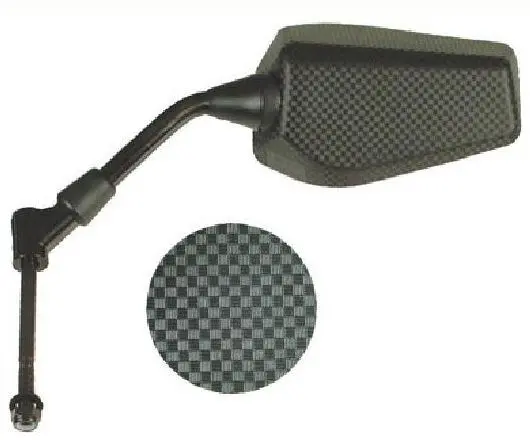 V PARTS (VICMA) pravé zrcátko, průměr závitu 8mm, pravé, barva karbonová PEUGEOT LUDIX, SPEEDFIGHT II, SPEEDFIGHT II AC, SPEEDFIGHT II LC, TKR,